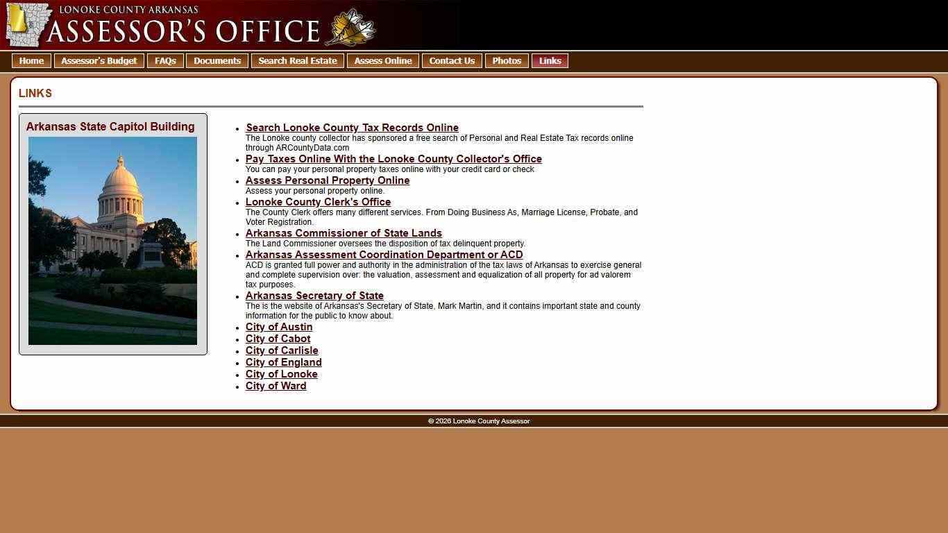 Links - Lonoke County Assessor