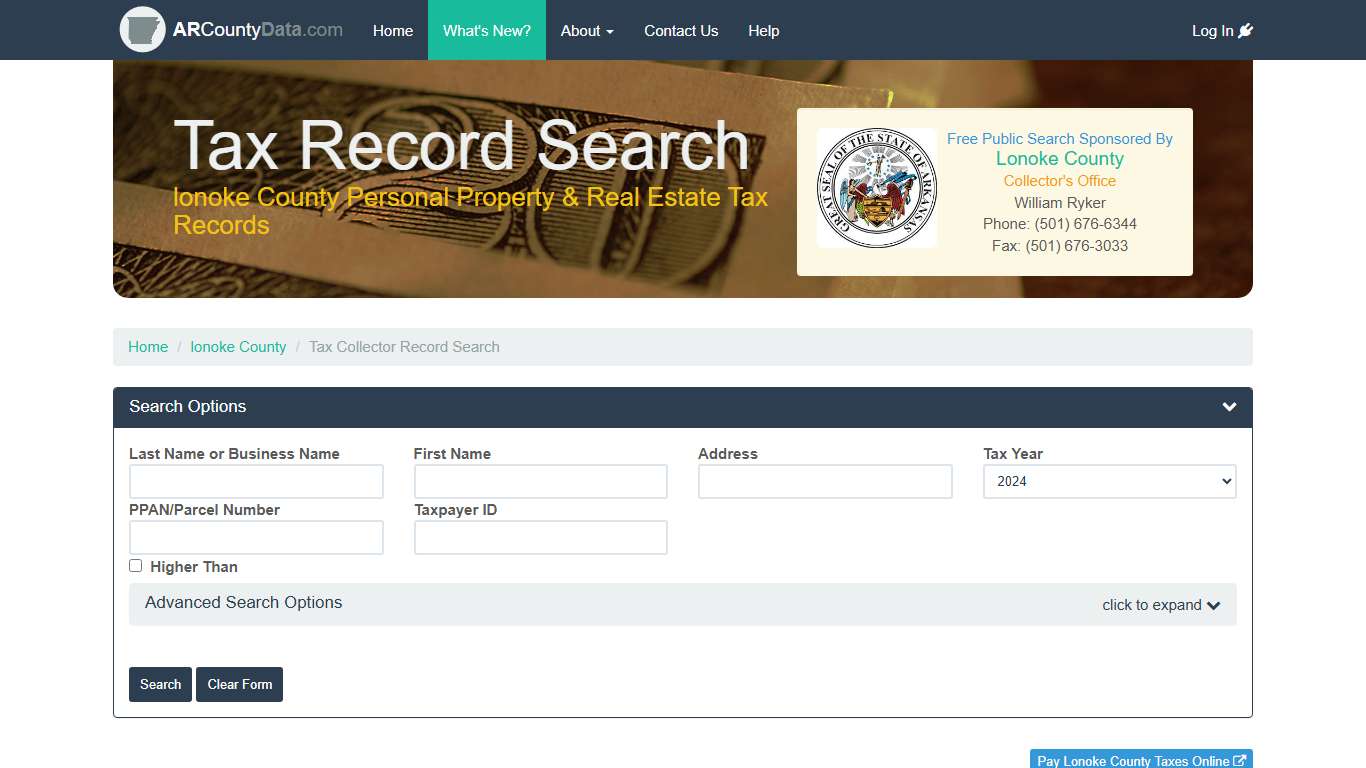 lonoke County Tax Collector Record Search - ARCountyData.com - ARCountyData.com