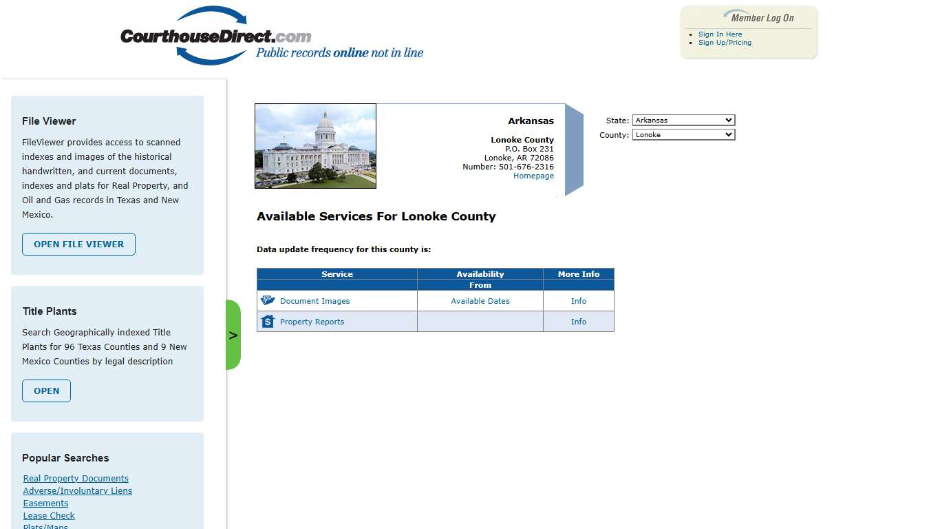 Search Lonoke County Public Property Records Online | CourthouseDirect.com